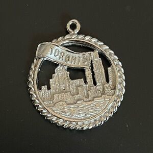 Sterling Silver Toronto Skyline Charm - Vintage